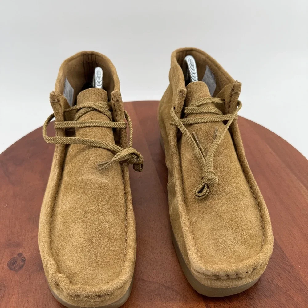 Clarks Wallaston Boot Mens 10M Dark Sand Suede Wallabee Style Chukka Ankle Boots